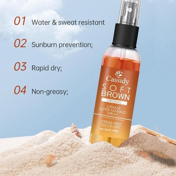 CASSIDY Soft Brown, 2-Phase Super Tanning Spray, 50ml